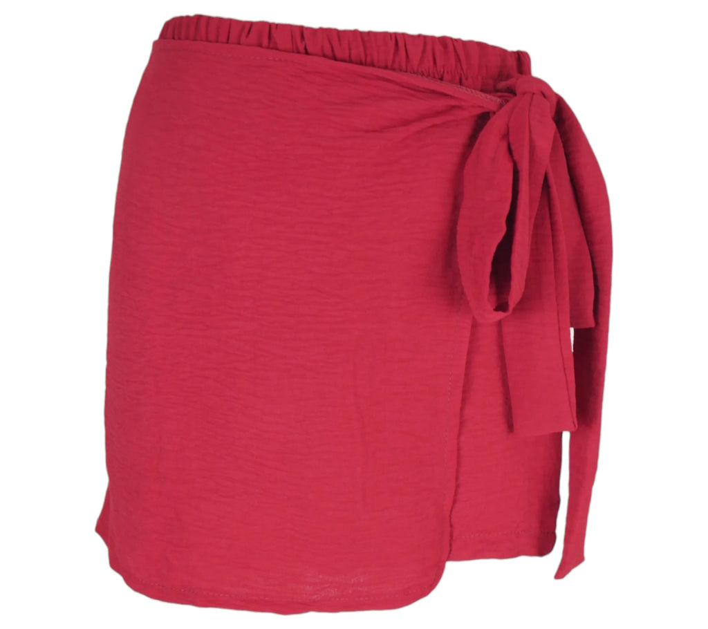 Falda Pantalón Pareo color rojo