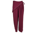 Pantalón Palazzo Pareo con Tachuelas color burdeo