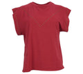 Look de Camiseta Tachuelas de color Burdeo