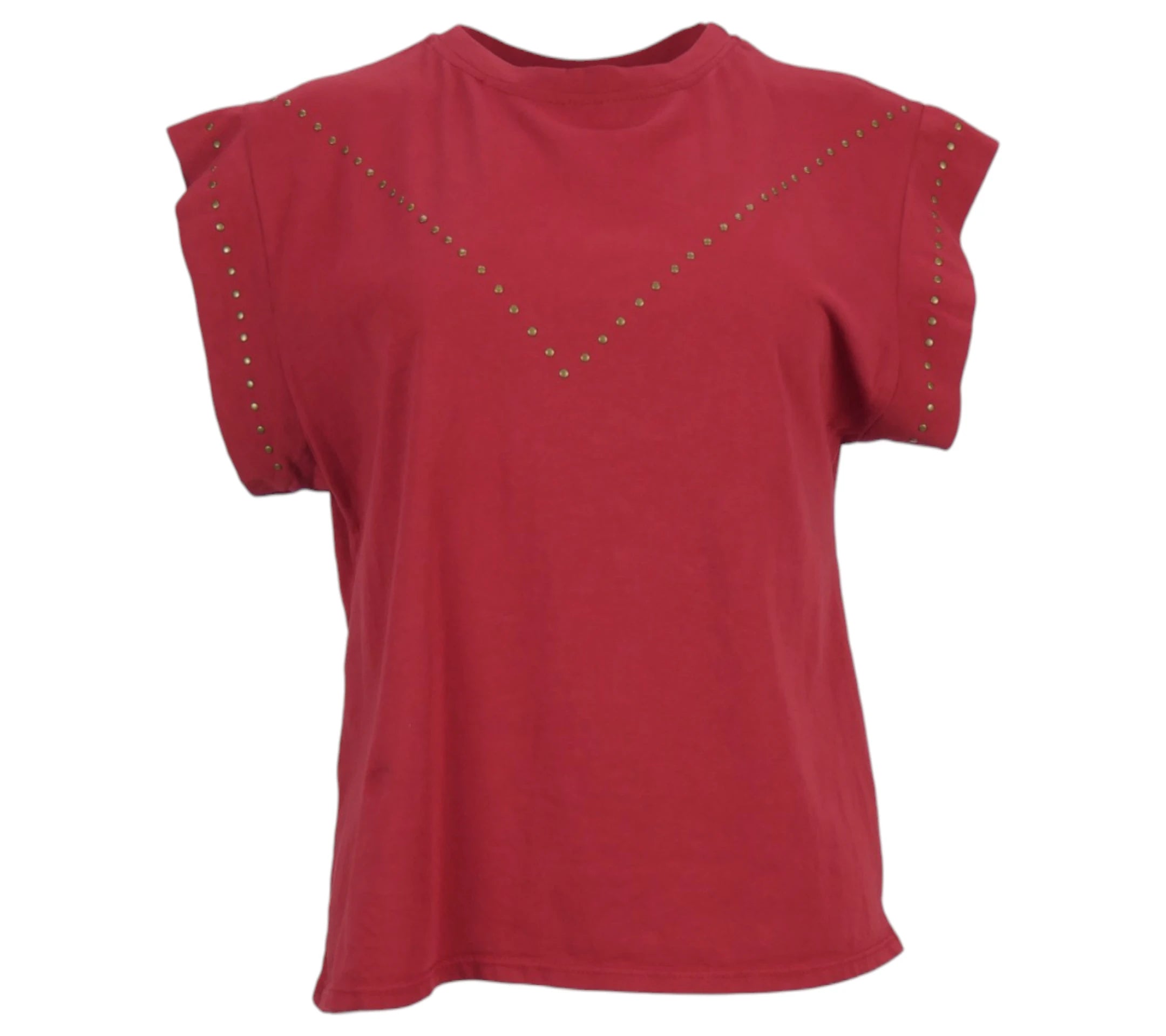Look de Camiseta Tachuelas de color Burdeo