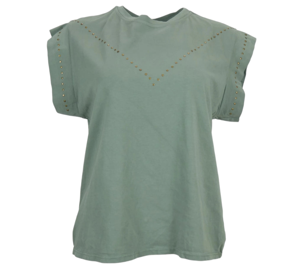 Look de Camiseta Tachuelas de color Caqui