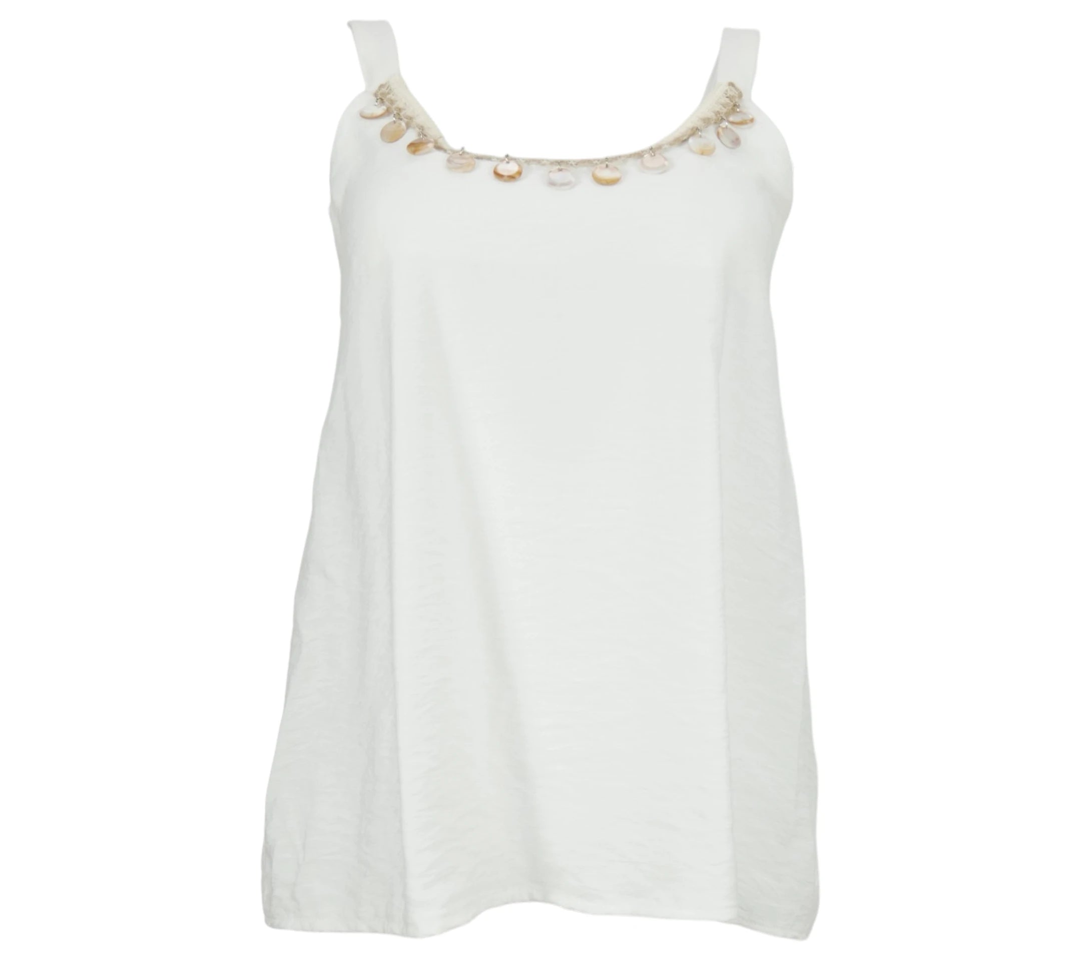 Look de Top Conchas de color Blanco