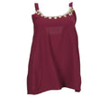 Top Conchas de color Burdeo