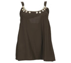 Look de Top Conchas de color Marron