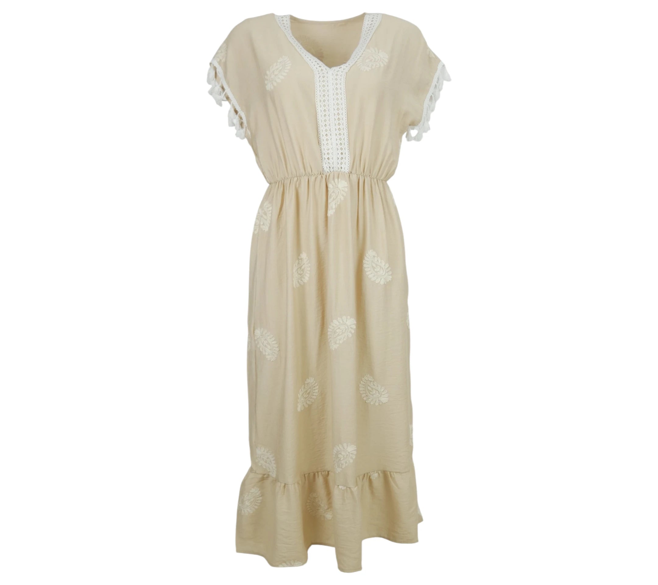 Vestido Boho color beig