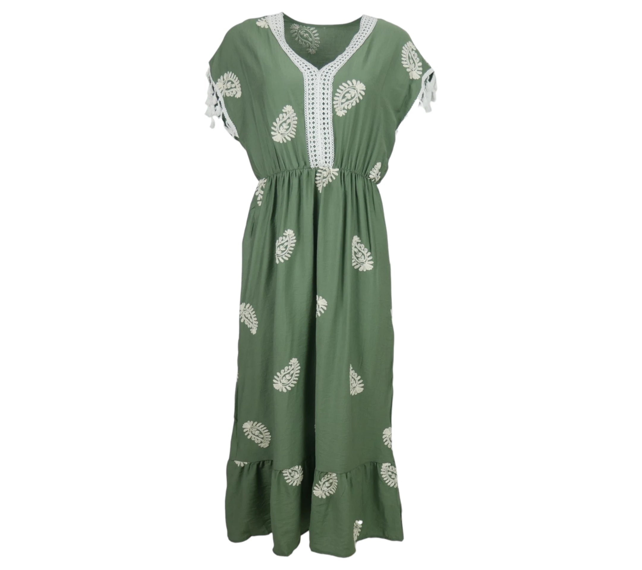 Vestido Boho color caqui