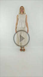 Video de Look de Top lolita beige mujer con falda desigual