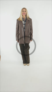Blazer Oversize Efecto Piel