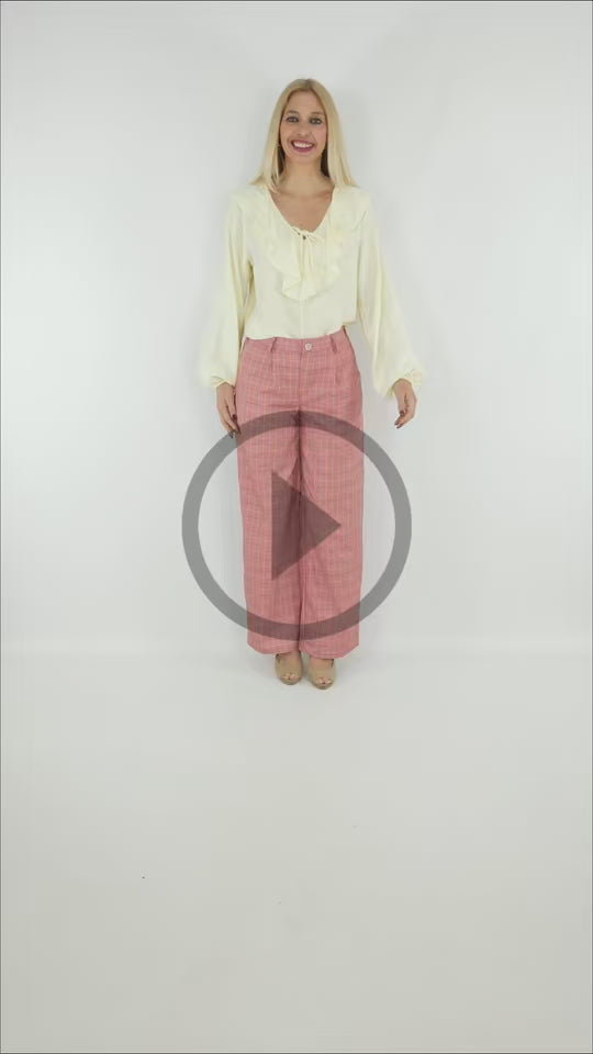 Pantalón Cuadros Recto
